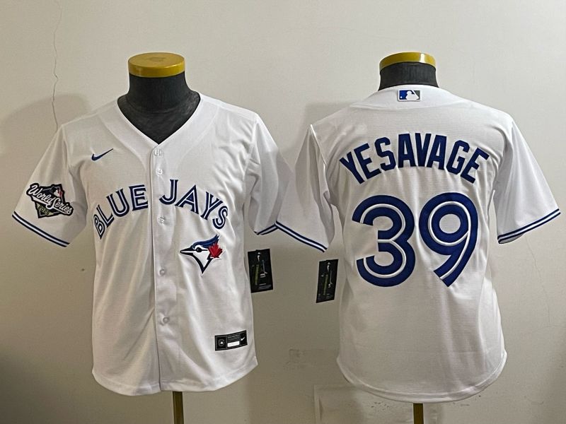 Youth 2025 Toronto Blue Jays #39 Yesavage white Game Nike MLB Jersey style 002